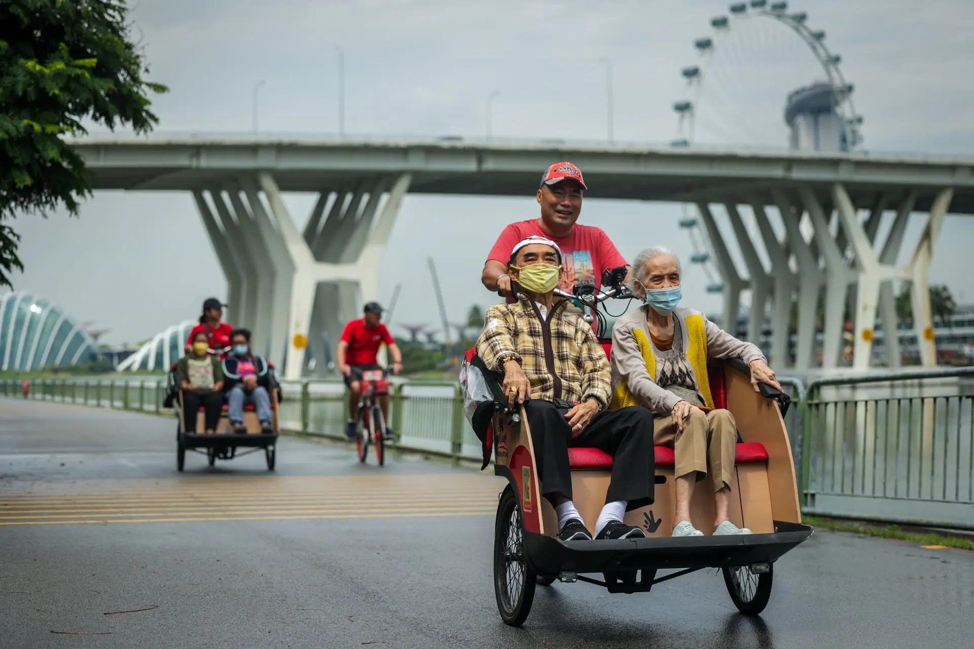 Senior Citizens participating in the 'cycle for all' movement 